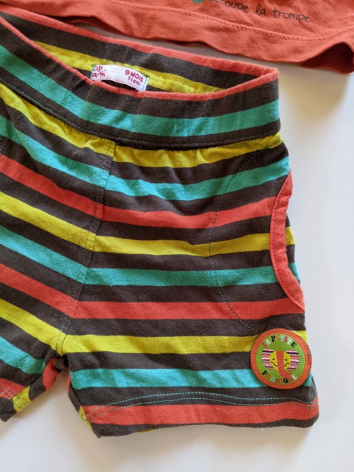Ensemble tee shirt short DPAM 9 mois 71 cm - photo numéro 4