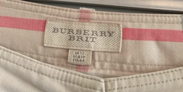 Burberry, pantalon beige, femme, taille 40 Coupe droite, - photo numéro 2