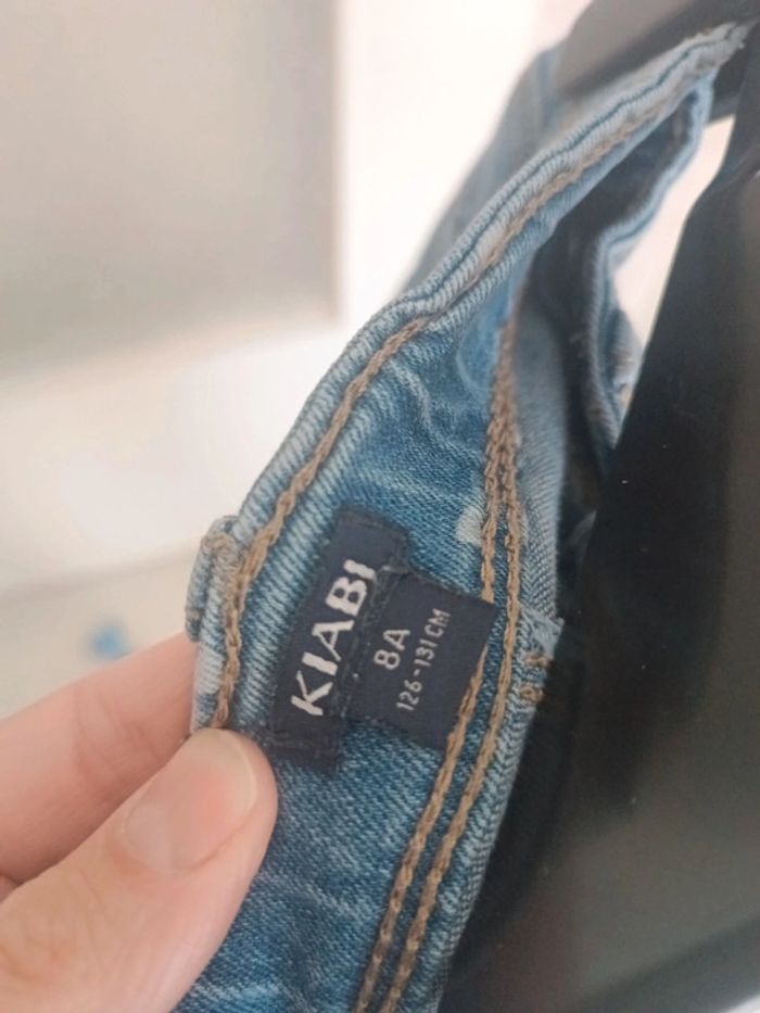 Short en jean coeur blanc 8 ans - photo numéro 4