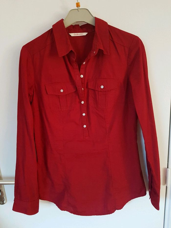 Chemise bordeau