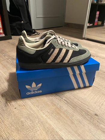 Adidas samba core black/alumina/silver green