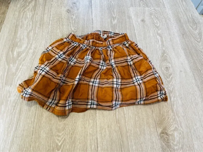 Jupe camel à carreaux 5 ans orchestra