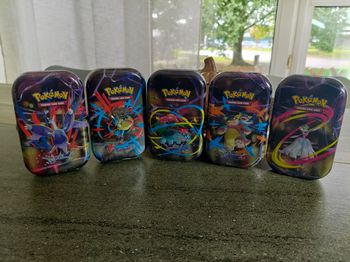 Lot 5 Mini tins Mega Evolution Art set complet