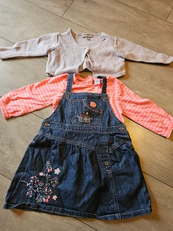 Robe salopette fraise