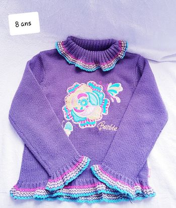 Pull barbie 8 ans