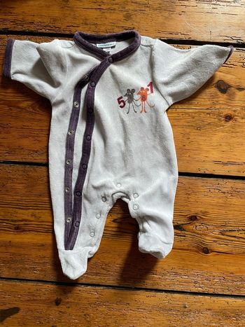 Lot Pyjama velours 1 mois