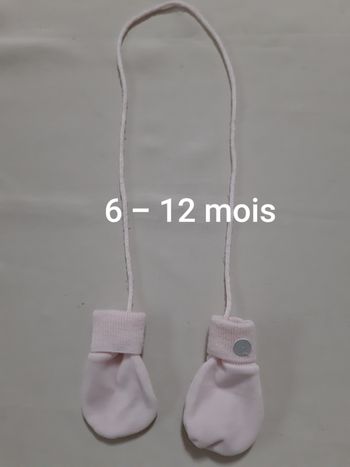 Moufles fille roses - obaïbi - 6 /, 12 mois