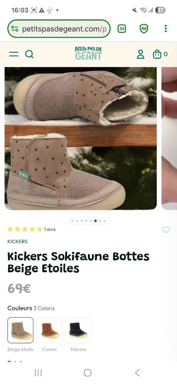 Bottes kickers enfants