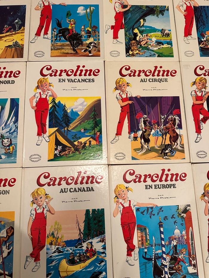 Très bon état - Lot de 14 livres anciens Caroline grands albums Hachette blancs bd - photo numéro 7