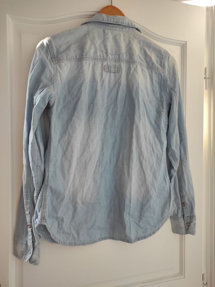 Chemise en jean bleu ciel L.O.G.G - photo numéro 2