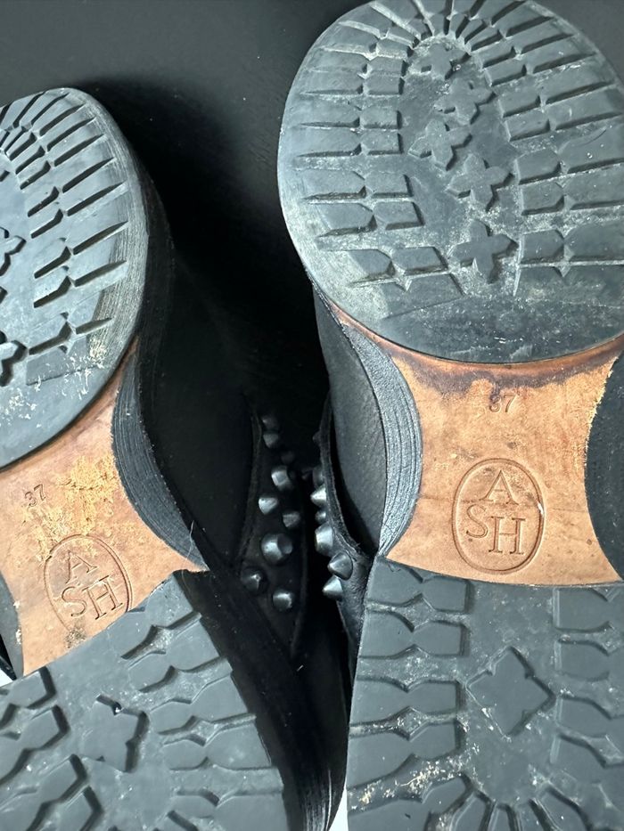 Bottines à clous en cuir véritable ASH T37 - photo numéro 9