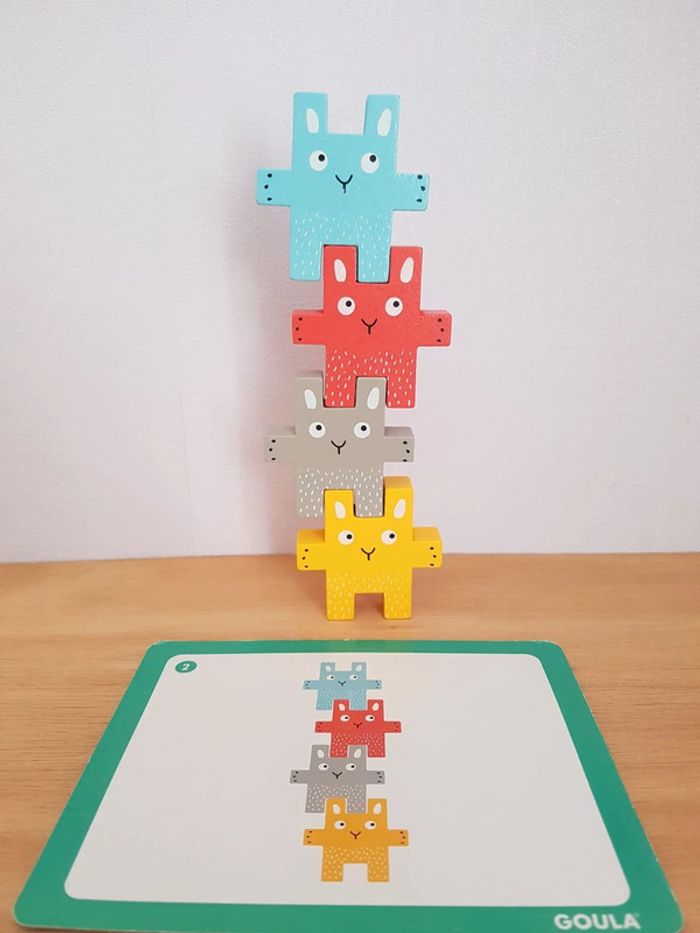 Goula Lapins à empiler, jeu en bois - photo numéro 9