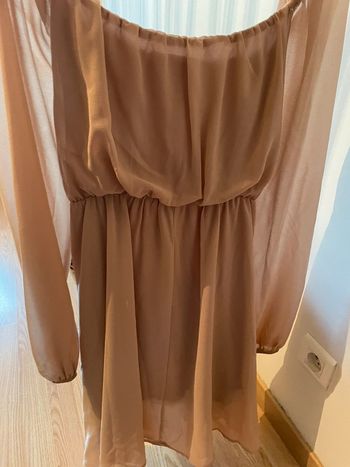 Robe manches longues rose pâle