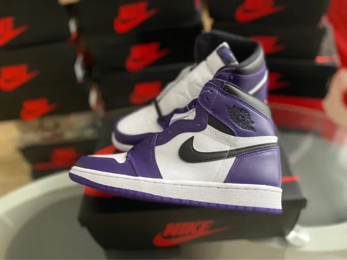 Jordan 1 high retro court purple white 2020