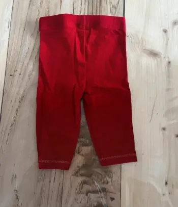 Legging fille 3 mois – Orchestra – Rouge uni