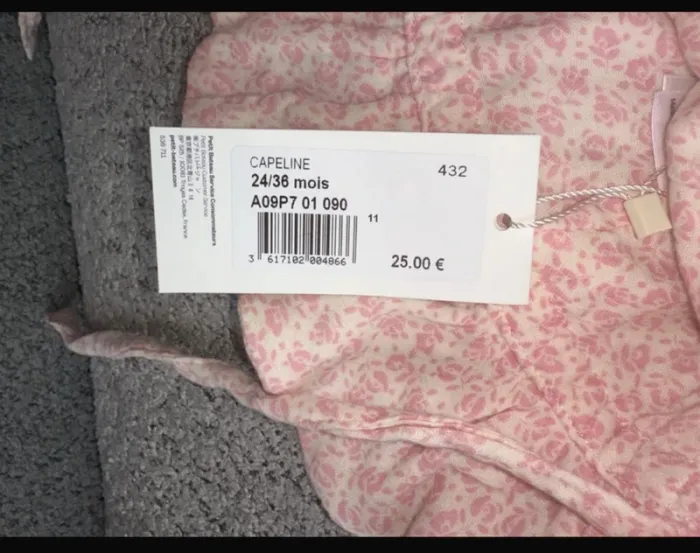 Chapeau/bob/capeline rose motifs fleuris Petit Bateau - photo numéro 3