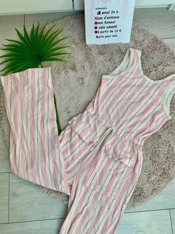 Combinaison rose et beige