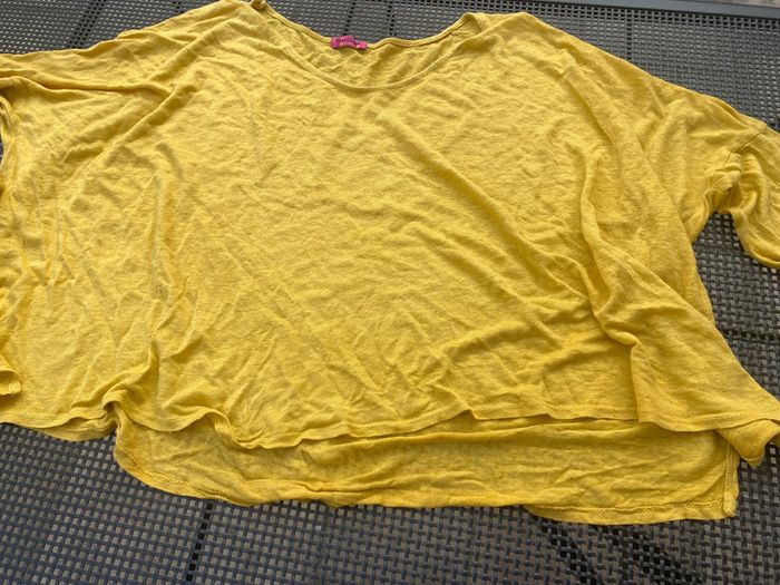 Top oversize lin jaune mino du Sud - photo numéro 12