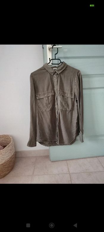 Chemise style saharienne kaki