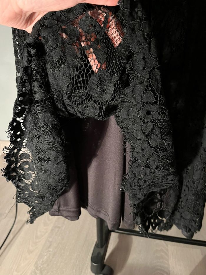 Robe noire dentelle manches longues Shein M très bon état🖤 - photo numéro 6