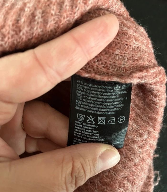 Pull avec laine rose Ms mode - photo numéro 5
