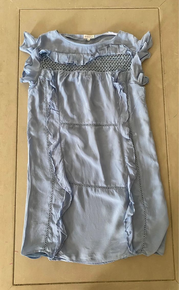 Robe Claudie Pierlot bleue taille 36 - photo numéro 9