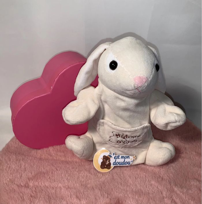 HD05 doudou marionnette lapin histoire d’ours