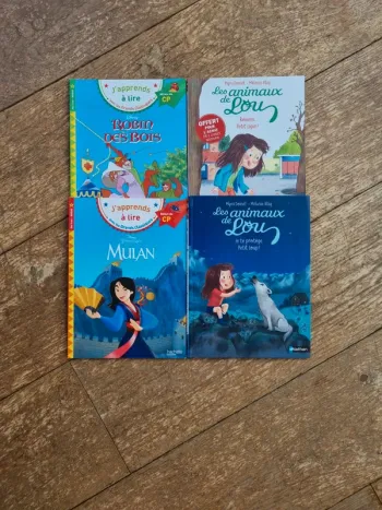 Lot de 4 livres j apprends a lire+ les animaux de lou
