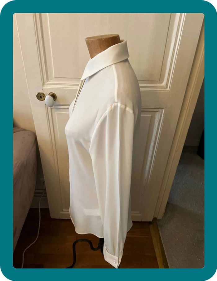 Chemise Sagane acétate offwhite taille 38 - Anne Fontaine - photo numéro 9