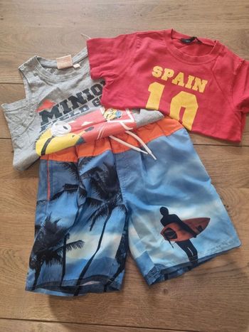 t-shirt,débardeur et short de plage