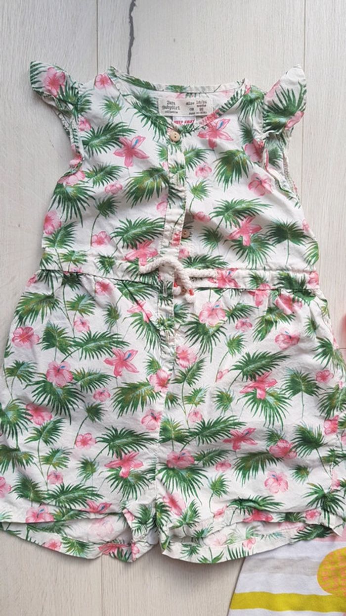 Lot de 2 combinaisons estivales fille 18mois - photo numéro 2