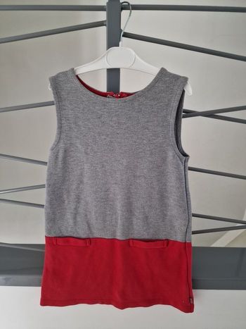 robe grise et rouge Okaïdi