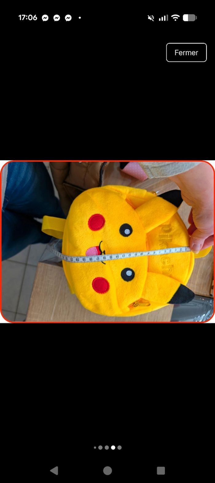Sac à dos Pikachu en peluche – NEUF - photo numéro 8