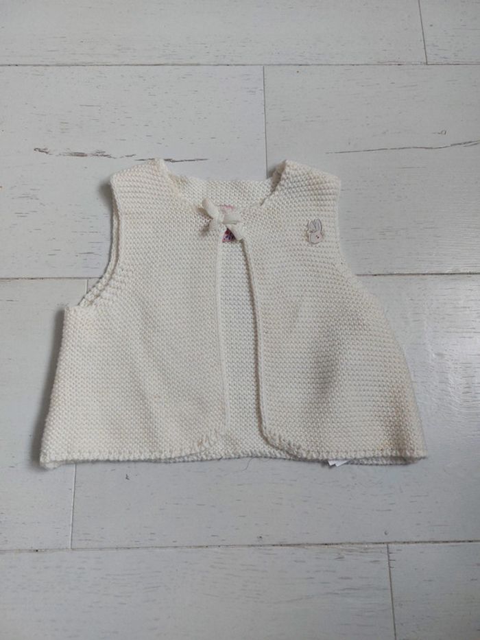 Gilet boléro blanc Sergent Major