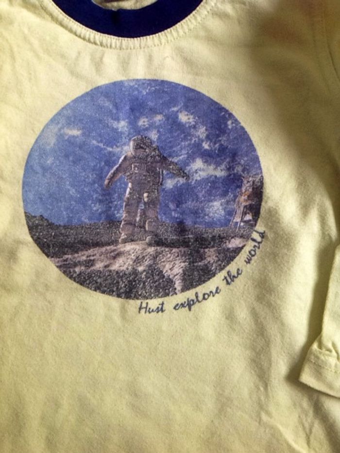 Tee-shirt manches longues jaune Hust - 2 ans - photo numéro 2