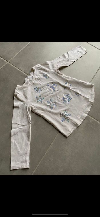 Tee shirt manches longues Flocons de neige 4 ans