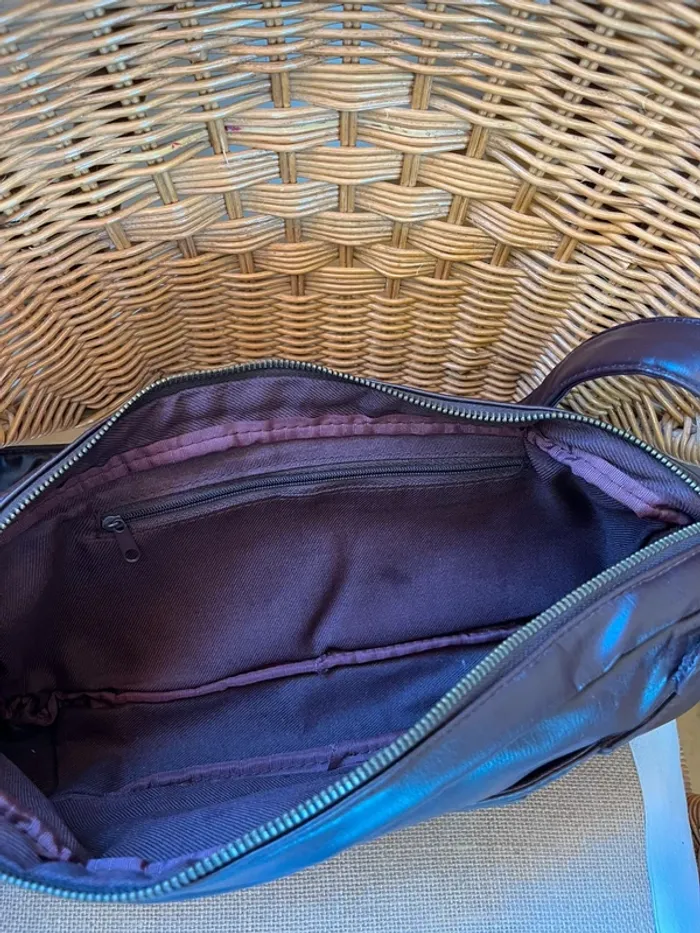 Sac baguette vintage y2k en cuir synthétique marron excellent état[ref 2507SBr136] - photo numéro 12