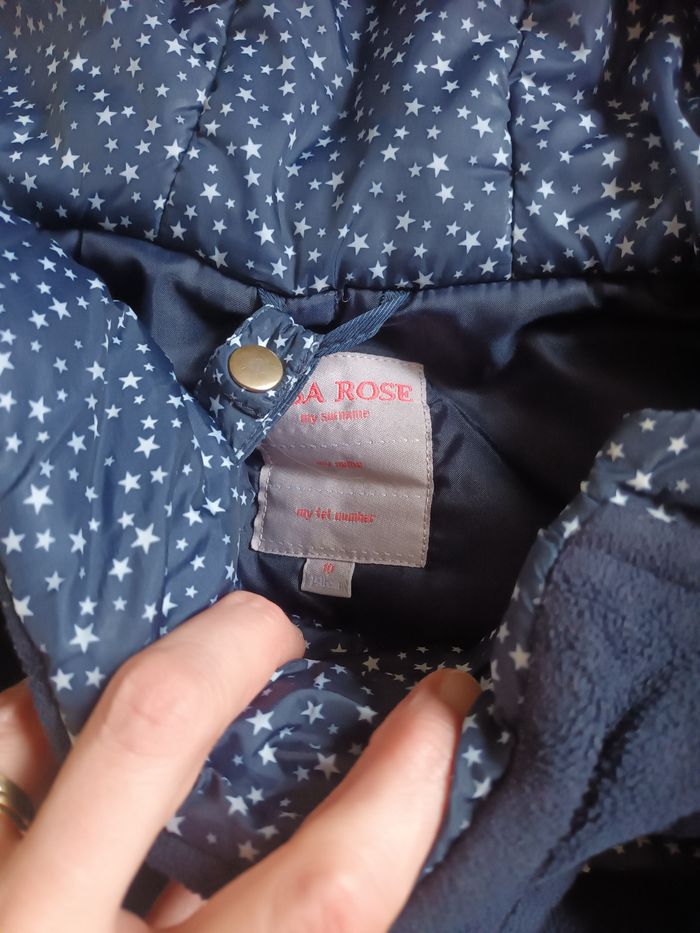 Doudoune 10 ans marine lisa rose intérieur amovible - photo numéro 4