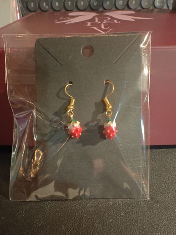 Boucles d'oreilles fraises