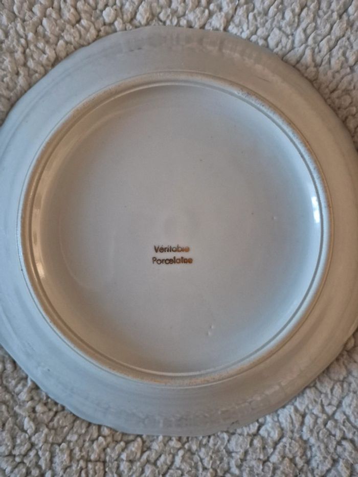 Plat de service porcelaine - photo numéro 3