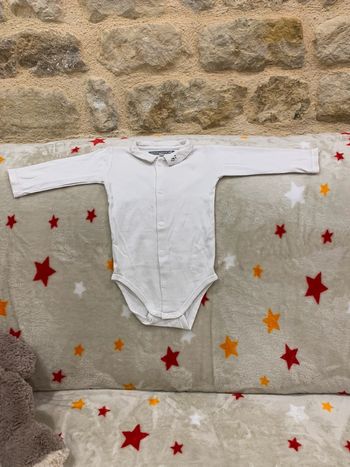 Body Manches Longues Sergent Major Mixte Blanc & Bleu 6M