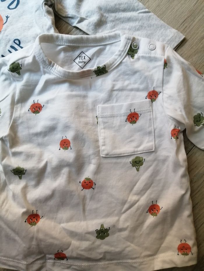 Lot 2 t-shirt manche longue 9 mois - photo numéro 2