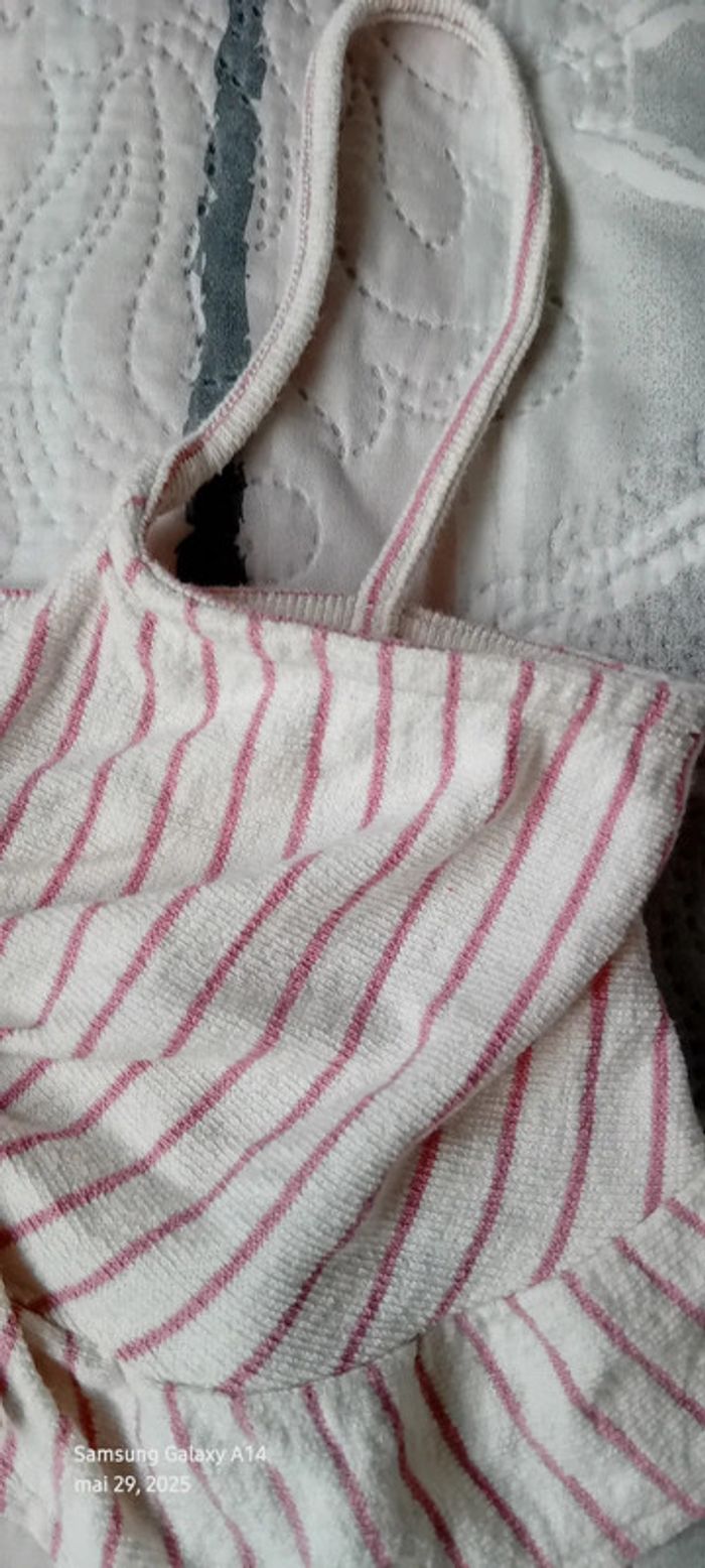 Brassière fines bretelles avec noeud à rayures roses femme S pull & bear - photo numéro 14