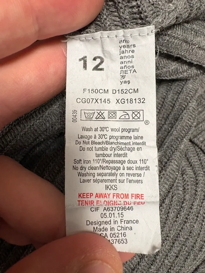Pull à capuche IKKS | Gris | Taille 12 ans - photo numéro 4
