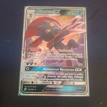 Carte Pokemon DIMORET 132/236 GX Ultra Rare Soleil et Lune 11 SL11 FR NEUF