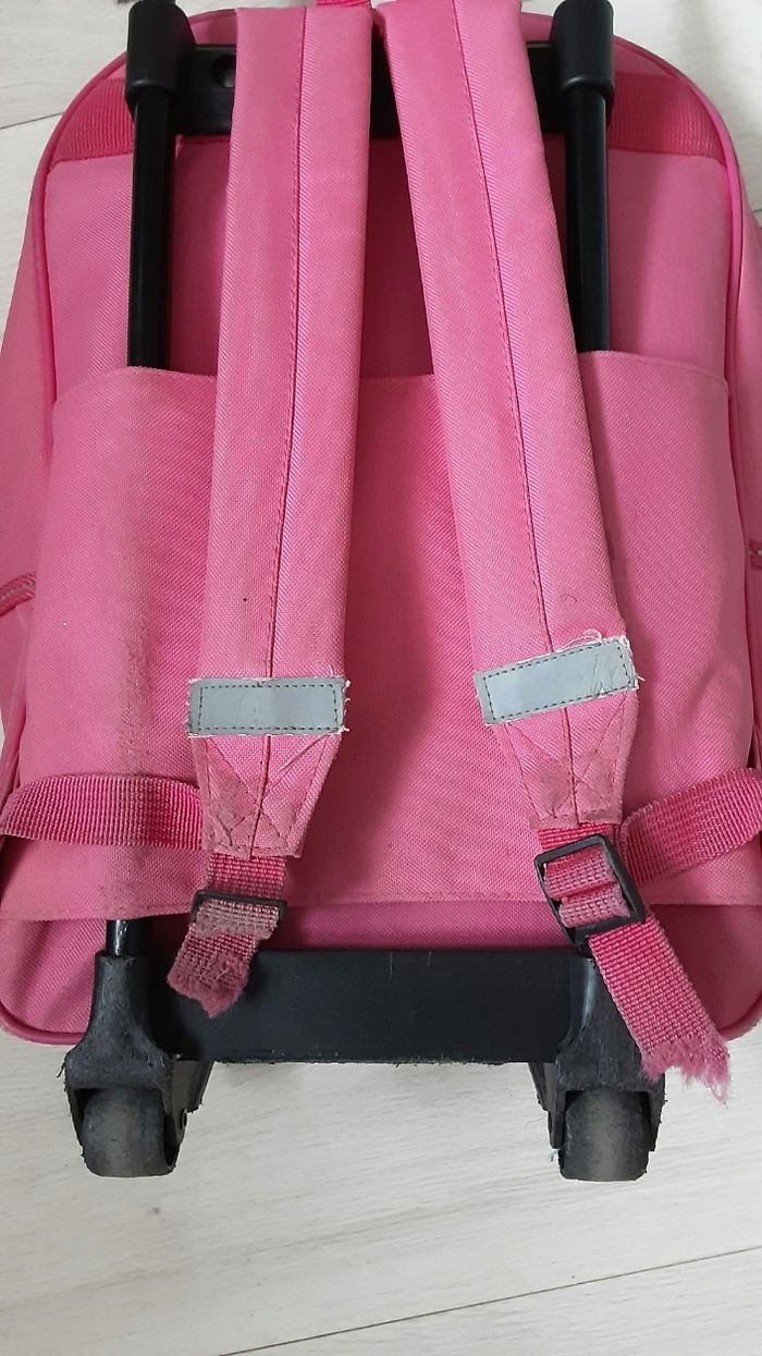 Sac à dos cartable à roulettes rose Minnie 41 x 31 cm - photo numéro 5