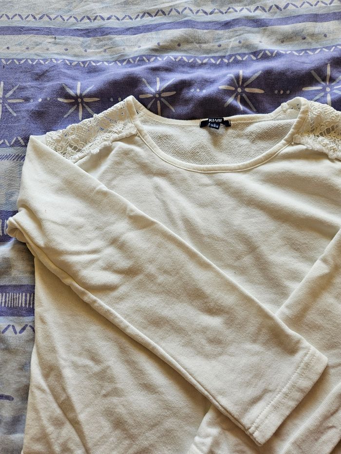 Sweat blanc kiabi - photo numéro 3