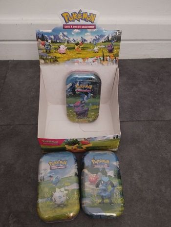 Lot 3 mini tinn's héros transcendants neuves sous blister + display vide 