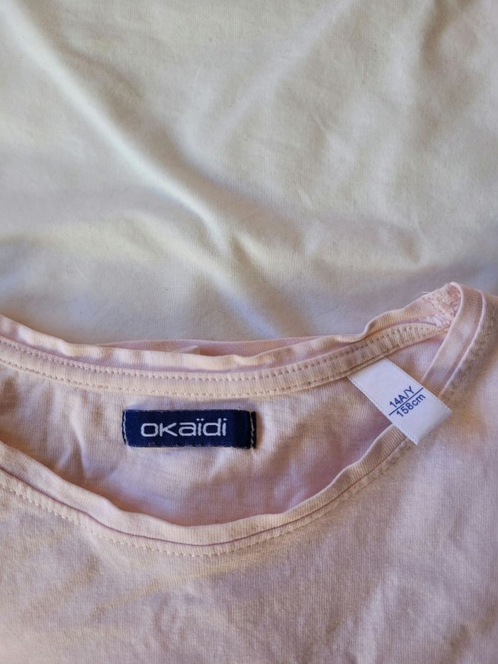 T-shirt rose bonbon Okaïdi - photo numéro 3