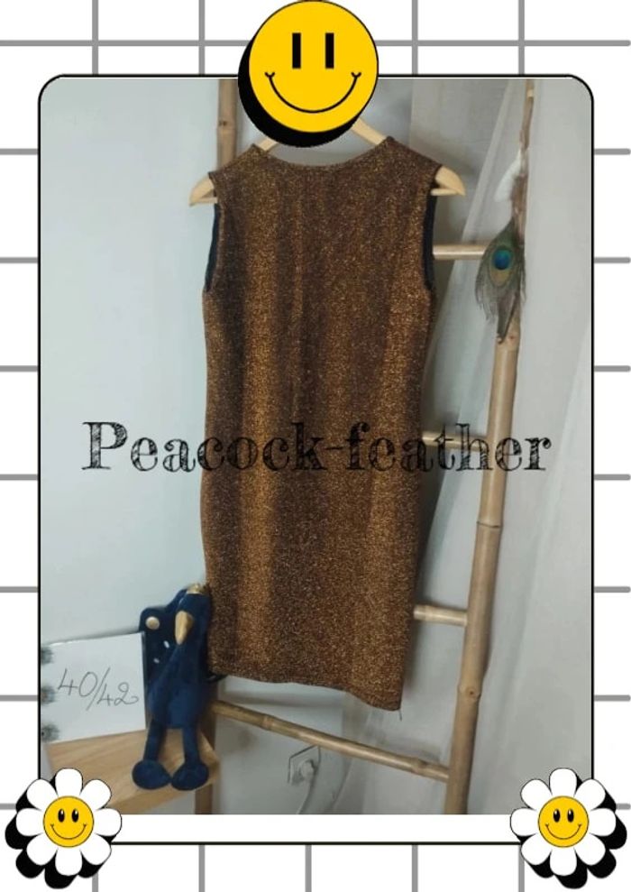 Robe paillettes marron dorée 40/42 - photo numéro 7
